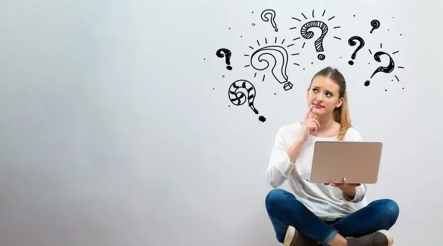 Woman sitting on chair thinking