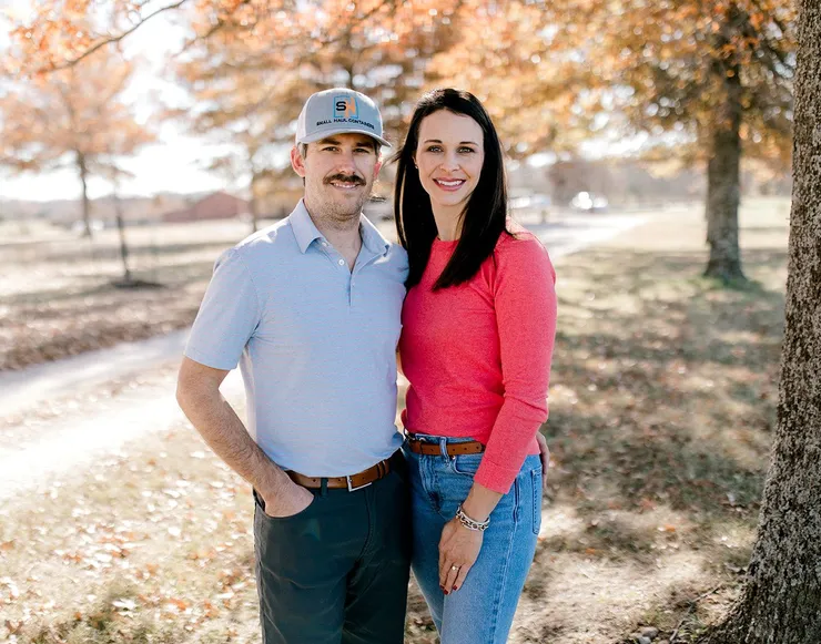 The husband-and-wife owners of Small Haul Containers